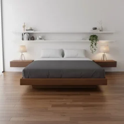 Letto in legno massello Soren Noce