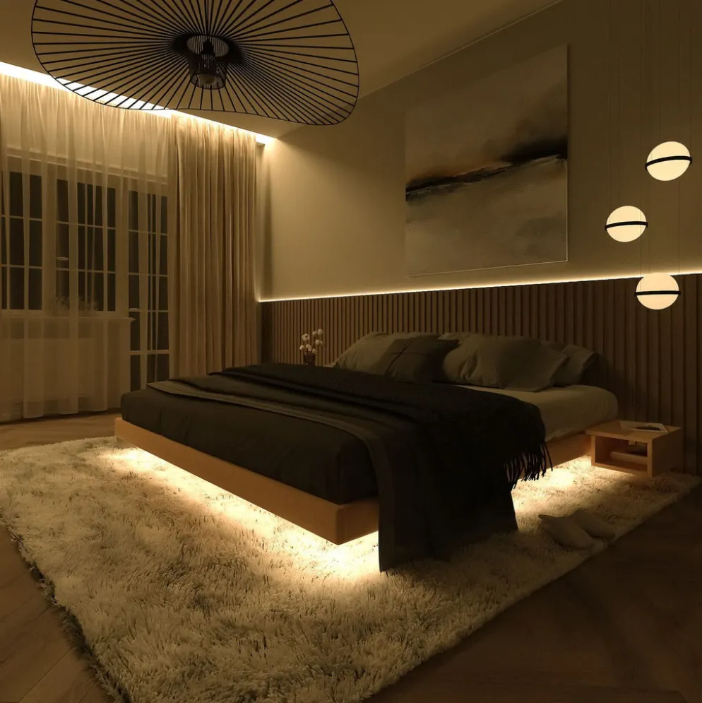 Letto in legno massello Soren Natural
