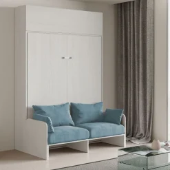 Letto matrimoniale a scomparsa con divano e pensile Lexton