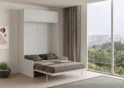 Letto matrimoniale a scomparsa con divano e pensile Lexton