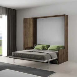Letto matrimoniale a scomparsa con divano e colonna Lexton