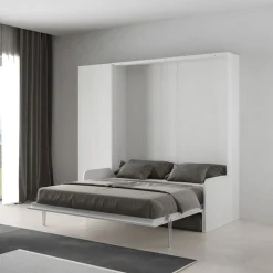 Letto matrimoniale a scomparsa con divano e colonna Lexton