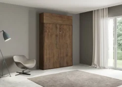 Letto matrimoniale a scomparsa con pensile Lexton