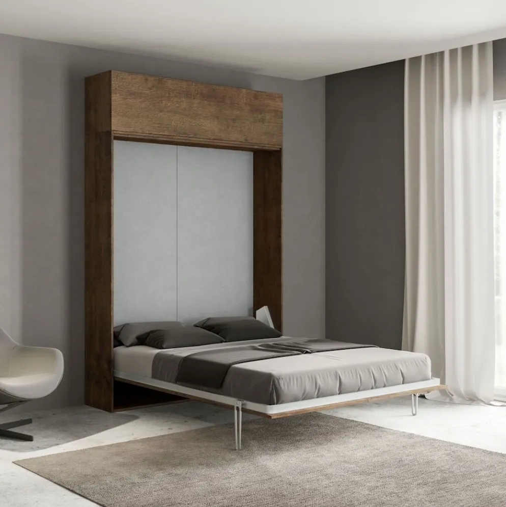 Letto matrimoniale a scomparsa con pensile Lexton