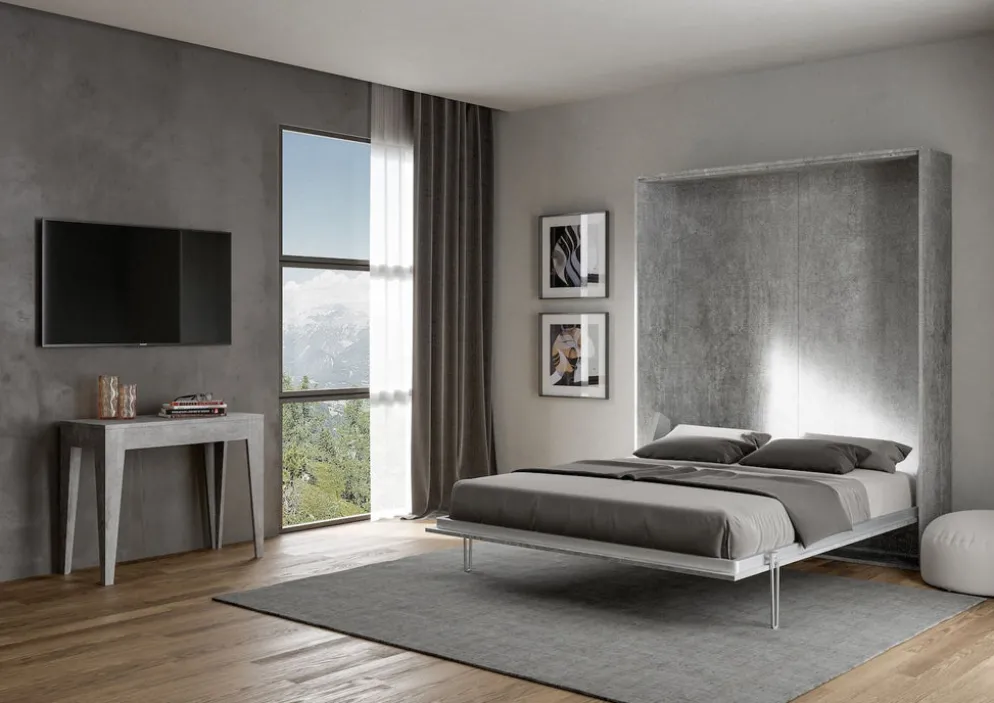 Letto matrimoniale a scomparsa Lexton