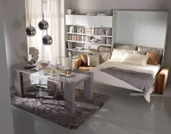 Letto matrimoniale a scomparsa con divano Domino