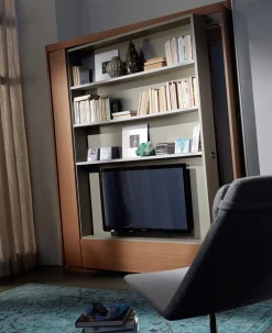 Letto matrimoniale a scomparsa girevole Doppio