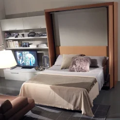 Letto matrimoniale a scomparsa girevole Doppio