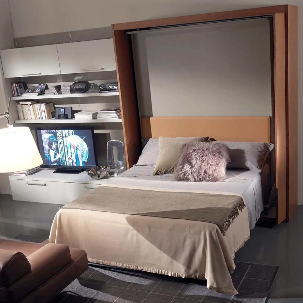 Letto matrimoniale a scomparsa girevole Doppio