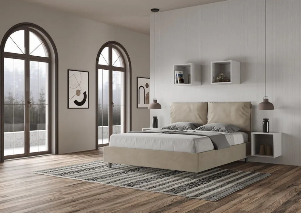 Letto matrimoniale contenitore Brignoles Color