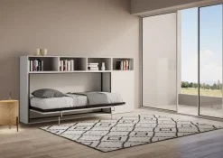 Letto singolo a scomparsa con mobili Auda A