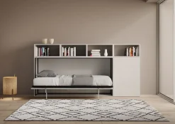 Letto singolo a scomparsa con mobili Auda A
