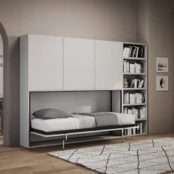 Letto singolo a scomparsa con mobili Auda G