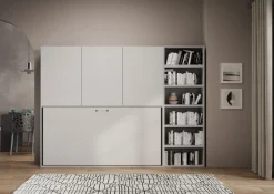 Letto singolo a scomparsa con mobili Auda G