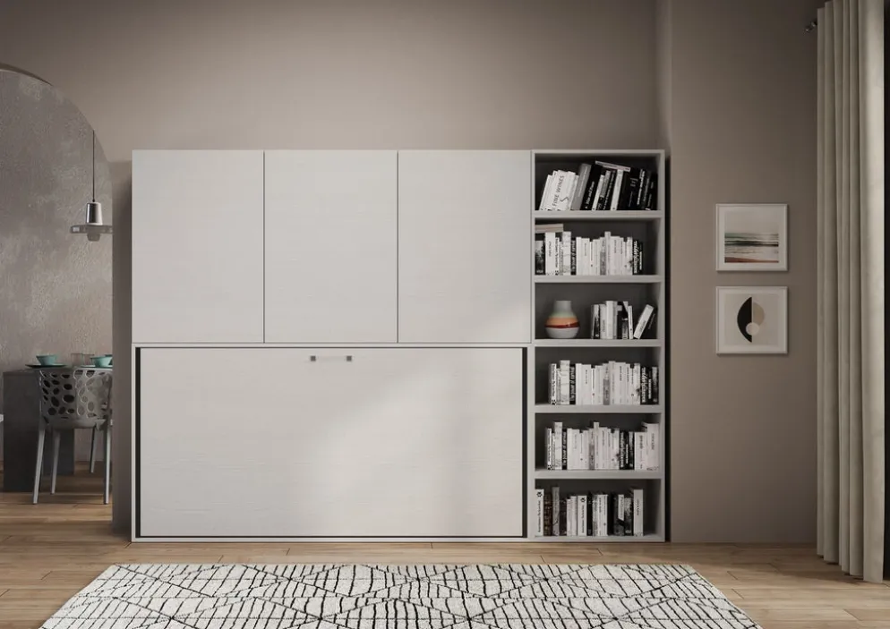 Letto singolo a scomparsa con mobili Auda G