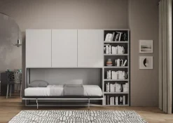 Letto singolo a scomparsa con mobili Auda G
