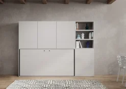 Letto singolo a scomparsa con mobili Auda F