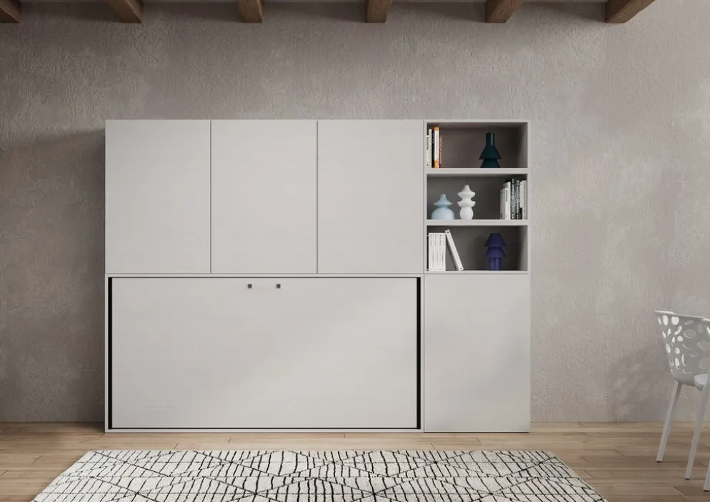 Letto singolo a scomparsa con mobili Auda F