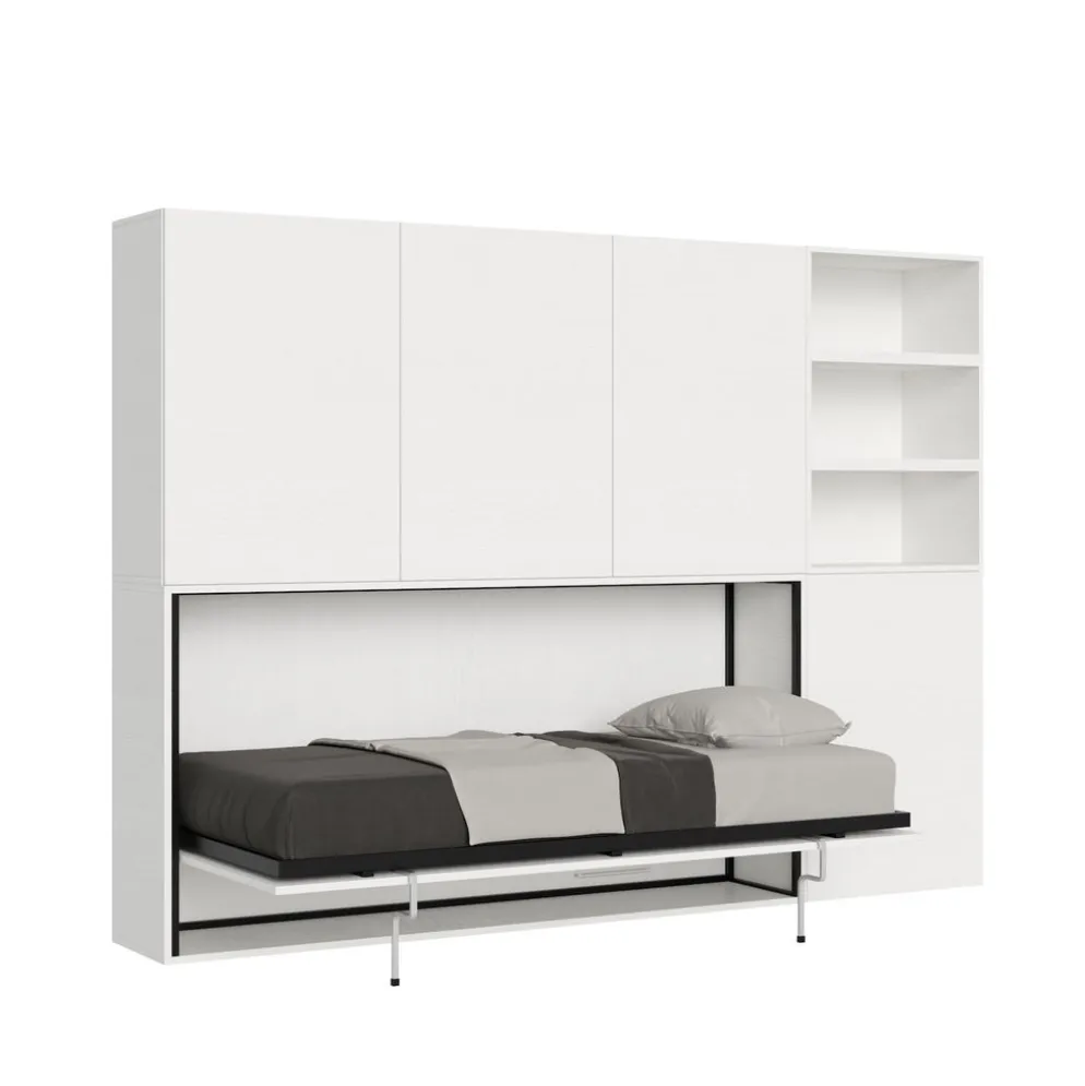Letto singolo a scomparsa con mobili Auda F
