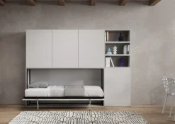 Letto singolo a scomparsa con mobili Auda F