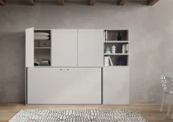 Letto singolo a scomparsa con mobili Auda F