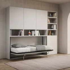 Letto singolo a scomparsa con mobili Auda E