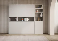Letto singolo a scomparsa con mobili Auda E