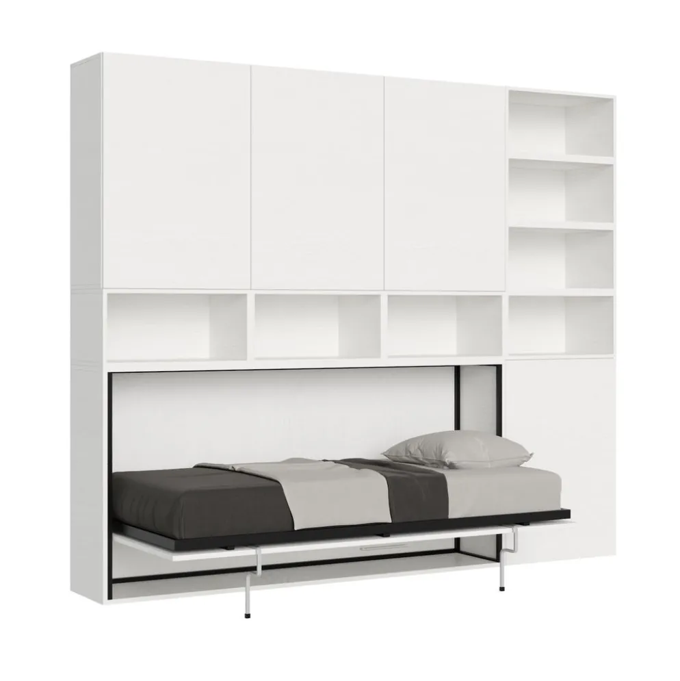 Letto singolo a scomparsa con mobili Auda E