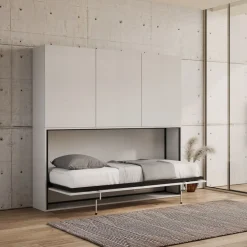 Letto singolo a scomparsa con mobili Auda D