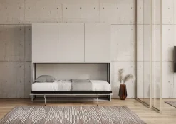 Letto singolo a scomparsa con mobili Auda D
