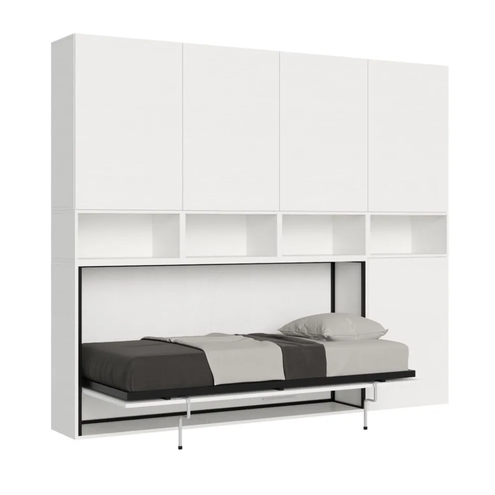 Letto singolo a scomparsa con mobili Auda C
