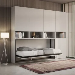 Letto singolo a scomparsa con mobili Auda C