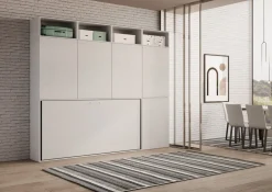 Letto singolo a scomparsa con mobili Auda B