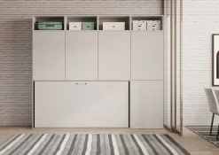 Letto singolo a scomparsa con mobili Auda B