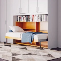 Letto singolo a scomparsa orizzontale Unico