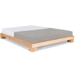Letto sommier in legno massello Edvin Natural