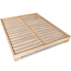 Letto sommier in legno massello Edvin Natural