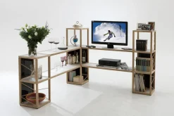 Libreria angolare in rovere naturale Castelli 4