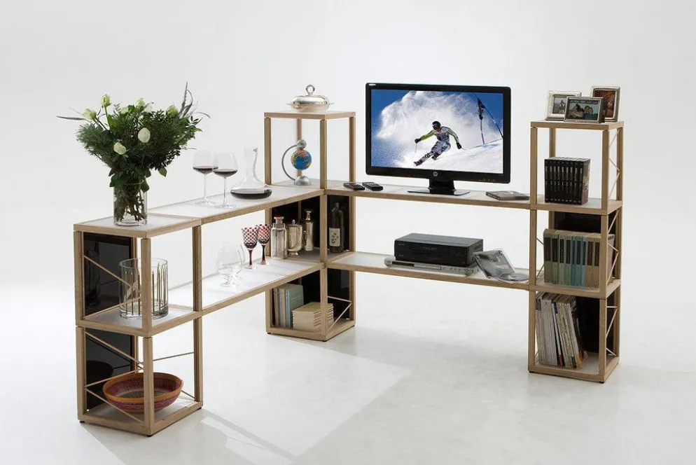 Libreria angolare in rovere naturale Castelli 4