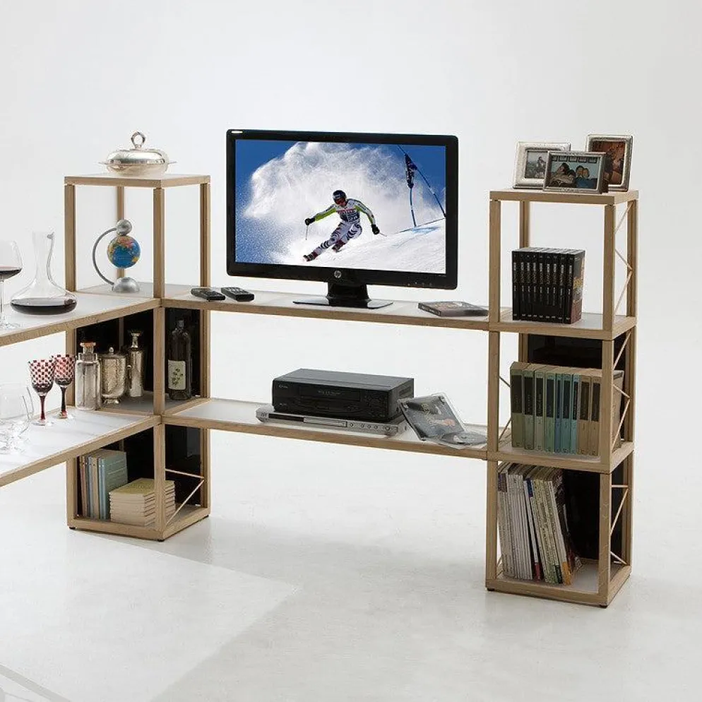 Libreria angolare in rovere naturale Castelli 4