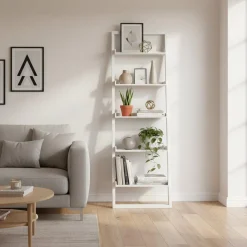 Libreria da parete Di-Do in MDF bianco 65 x 190 cm