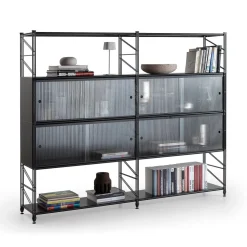Libreria da parete in acciaio Melker 25