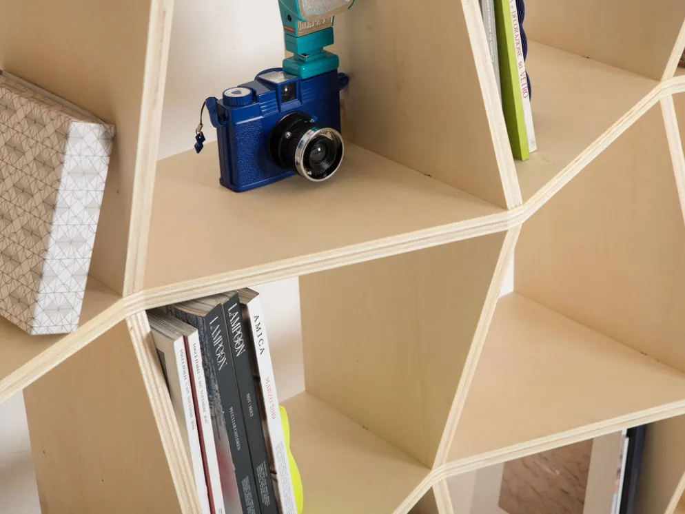Libreria moderna in legno Rago