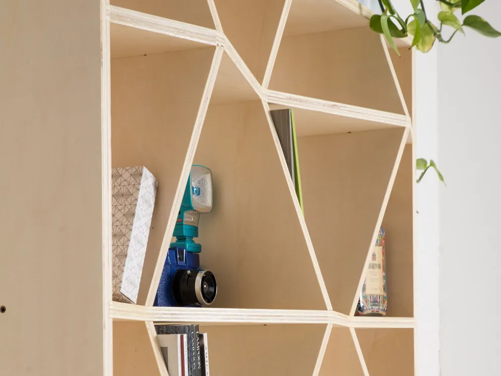 Libreria moderna in legno Rago