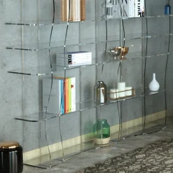 Libreria moderna in plexiglass Ocean