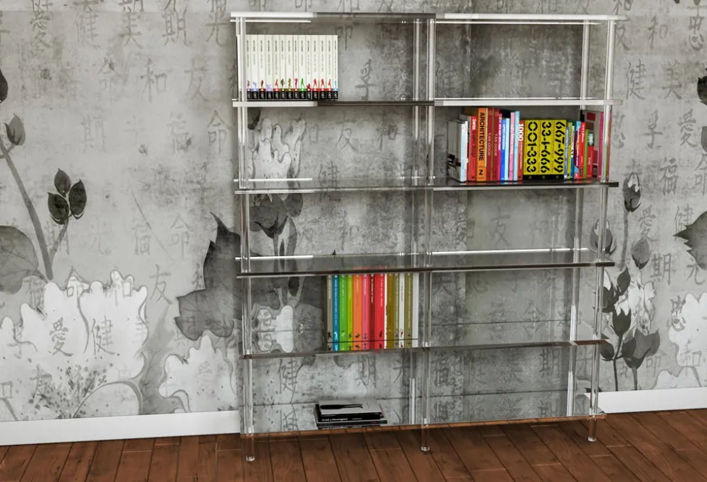 Libreria moderna in plexiglass Lauren