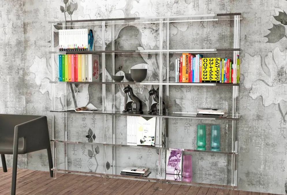 Libreria moderna in plexiglass Lauren