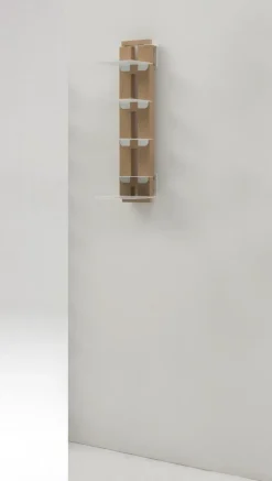 Libreria sospesa a muro in legno Zia Ortensia