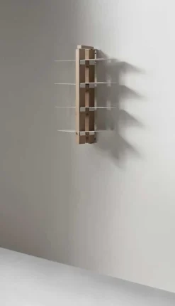 Libreria sospesa a parete in legno Zia Bice