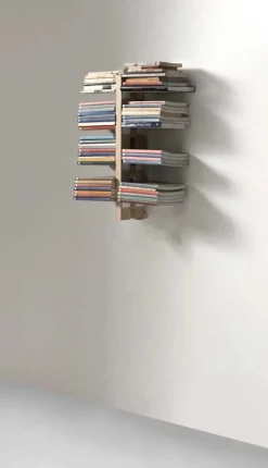 Libreria sospesa a parete in legno Zia Bice